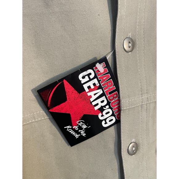 Vintage Marlboro Gear '99 Work Shirt NWT Size Large - Picture 3 of 8